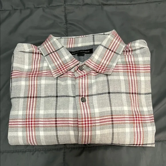 Banana Republic Flannel Plaid Button Down Size XL
