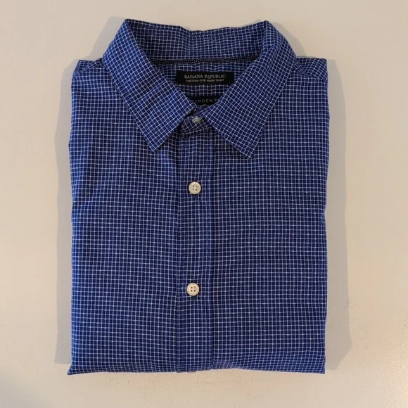 Banana Republic Men's Large Camden Fit Custom 078 Wash Button Down Shirt