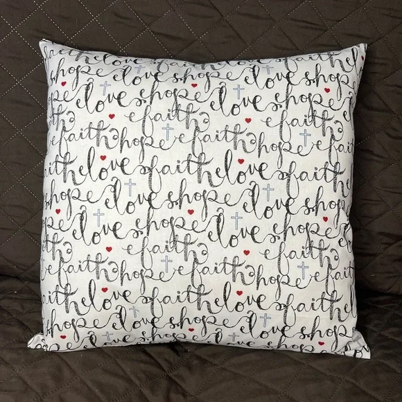 Hand Crafted Accent Pillow Cover 18”x18” Throw Pillow Cover Only Black White
