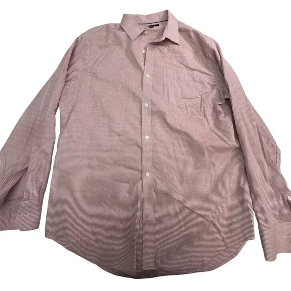 Banana Republic dress shirt Men's size XL red/white classic fit‎