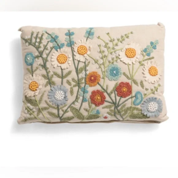 Absolutely Gorgeous! MAGASCHONI HOME Hand Beaded Embroidered Pillow Zipper Case