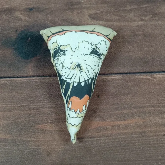 Creepy Scary Pizza Slice Decorative Horror Halloween Plush‎ Pillow