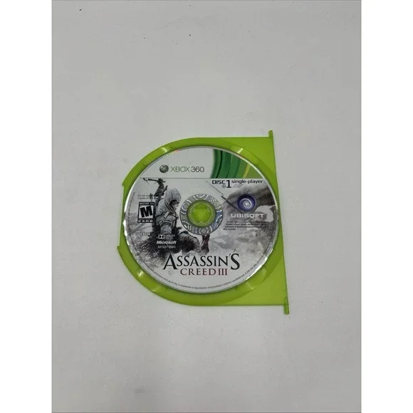 Assassins Creed III 3 Disc 1 XBOX 360 Video Game Disc Only