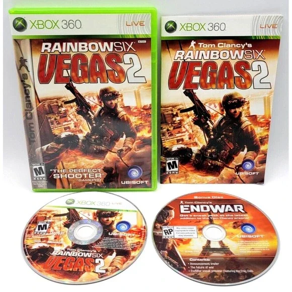 TOM CLANCY'S RAINBOW SIX VEGAS 2‎ XBOX 360 GAME CIB COMPLETE IN BOX