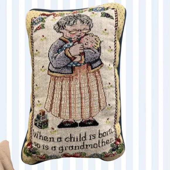 Mary Engelbreit Tapestry Needlepoint Pillow 