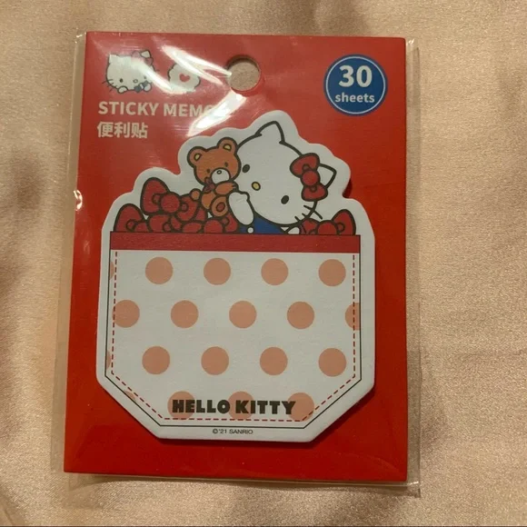 Hello Kitty Pocket Shaped Sticky Memo Notes