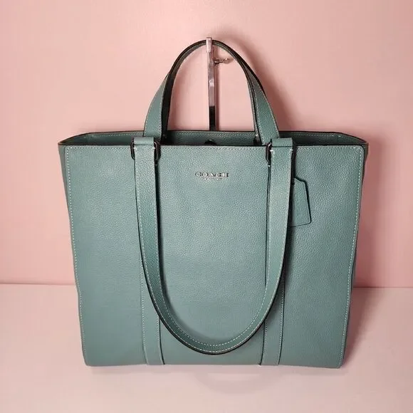 NWT COACH C8157 Tote Hudson Double Handle Teal Blue Green