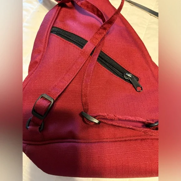 Eddie Bauer Back‎ Pack, Sports, Camper, Hiking Red Canvas See Pics