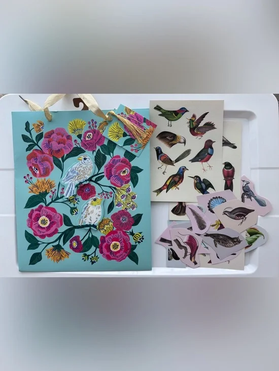 Bird Gift Bag and Stickers
