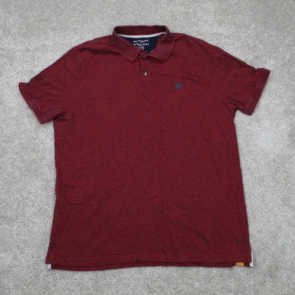 Banana Republic Polo Shirt Mens XL Heather Red Short Sleeve 100% Cotton Pullover