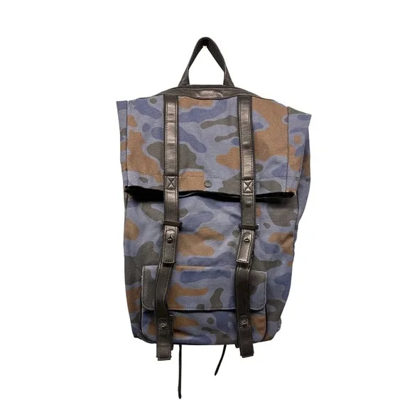 31 Phillip Lim Camo Backpack Men's Leather Straps Flap‎ Top School Bag