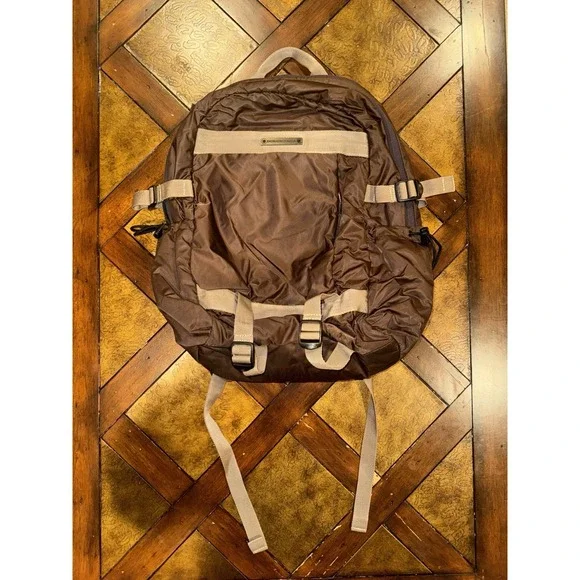Vintage DC Shoes Skating Backpack Hiking‎ Skateboard Brown Tan Y2K