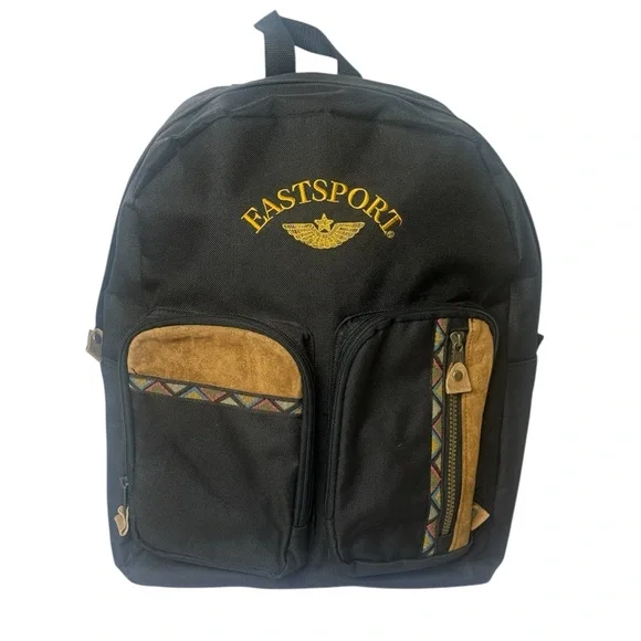 Eastsport Backpack Bag‎ Southwestern Faux Suede Outer Pockets Adjustable