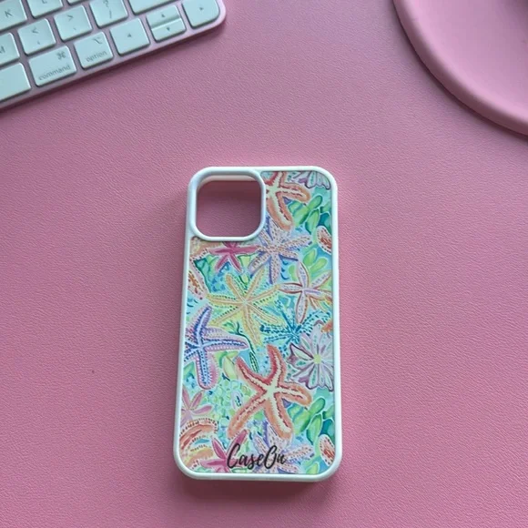 Colorful Starfish iPhone 13 Mini Case – Coastal & Beachy Design by CaseOn