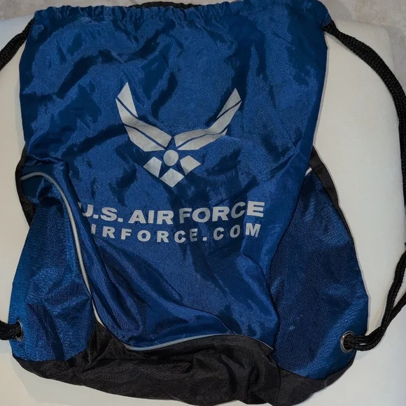 Blue Drawstring Backpack