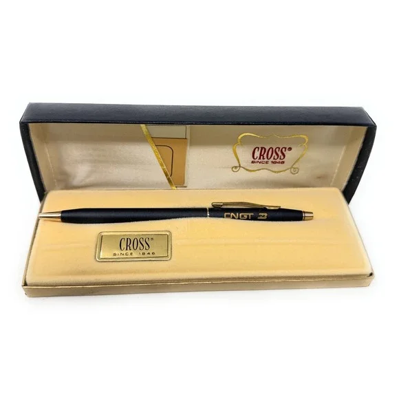 NOS NIB Cross Classic Black Century Pen Matte CN GT Burlington Railroad‎
