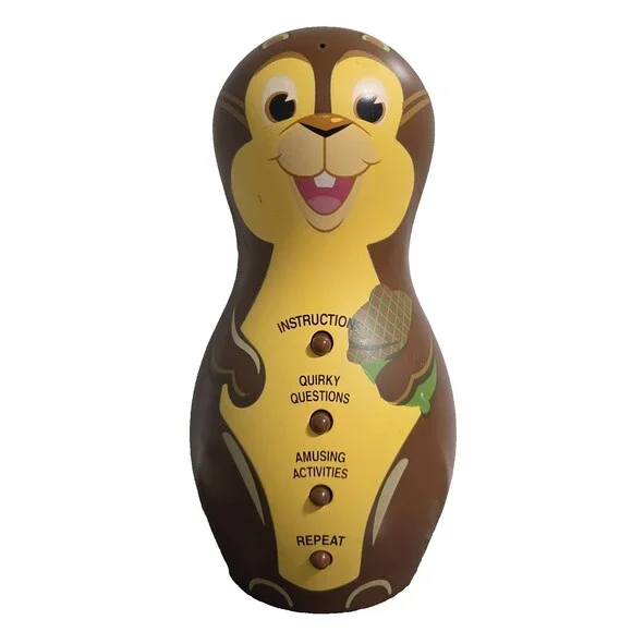 Hallmark Grab-N-Gabs Chatty Chipmunk Interactive Electronic Word Game TESTED