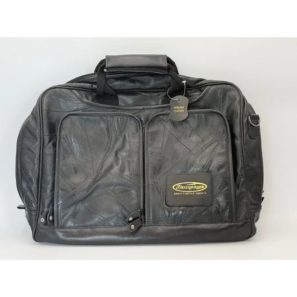 Rampage Sportfishing Yachts Genuine Leather Duffel Bag w/ Strap 19x13