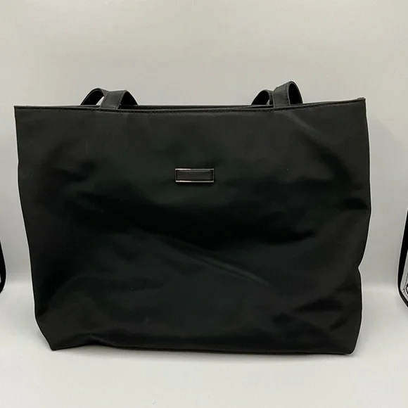 Black Tote Bag -Inside 3 Pockets, Glasses, Pencils, Make up & Card Holder