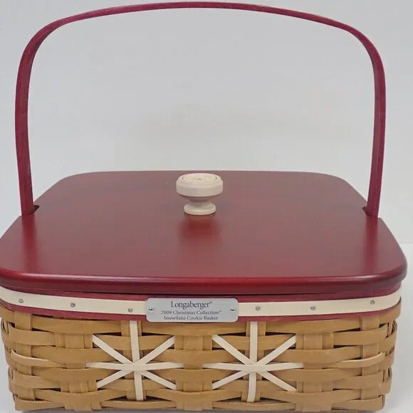 2009 Christmas Collection Longaberger Snowflake Cookie basket