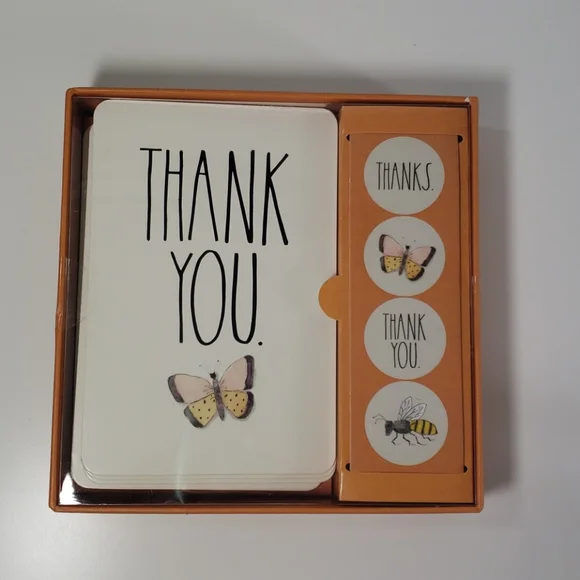 Rae Dunn Butterfly Thank You Cards & Stickers