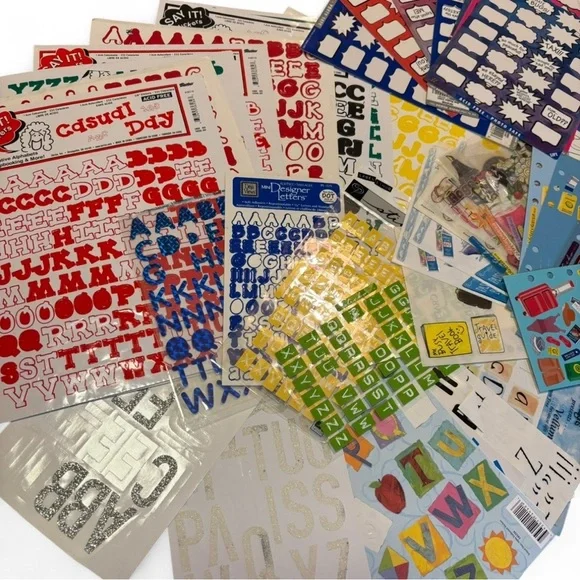 VTG Mix Lot of Scrapbooking Stickers Me & My Big Ideas Sue Dreamer Stickopotamus