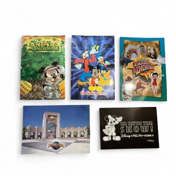 Vintage y2k Walt Disney World Postcards Lot of 5 Unused Some Foil