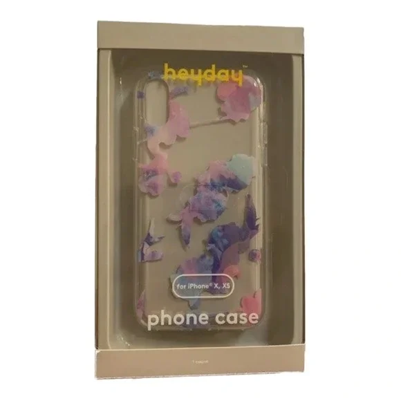 Heyday iPhone X‎ XS Phone Case Pink Purple Watercolor Print Pattern Modern Chic