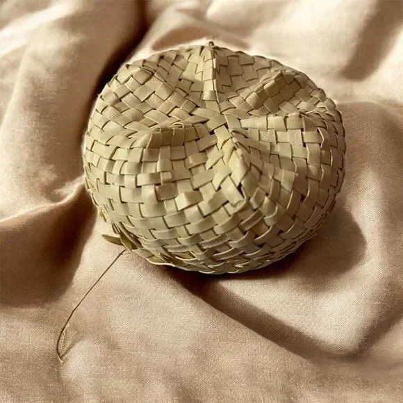 Small Tan Handmade Woven Box