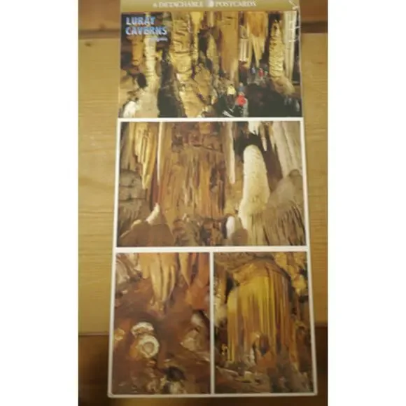 Vintage 80s Set of 6 Color Postcards LURAY CAVERNS VIRGINIA SHOW CAVES Uposted