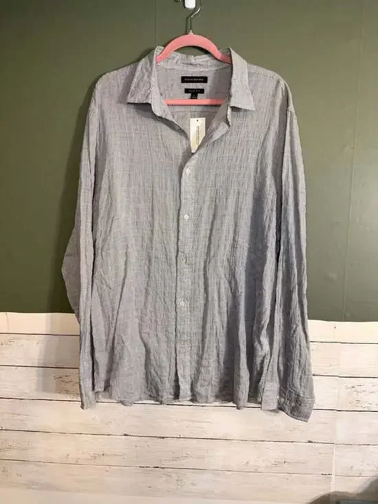 NWT Banana Republic XL‎ Long Sleeve Slim Fit Striped Button Down Shirt