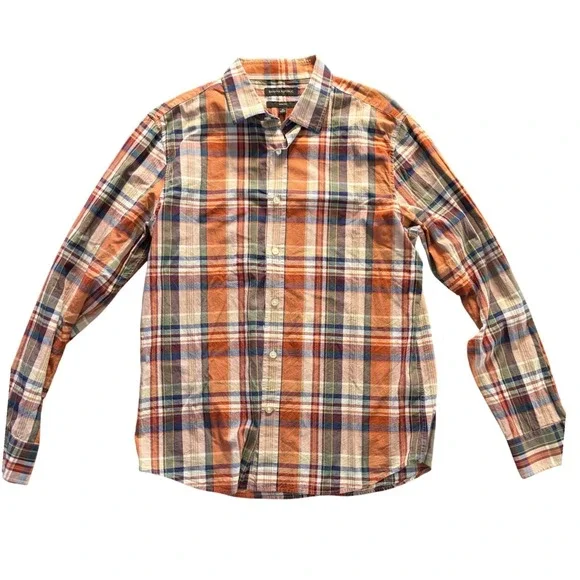 Banana Republic Mens Slim Fit Plaid Button Down Shirt Size M Preppy Collegiate