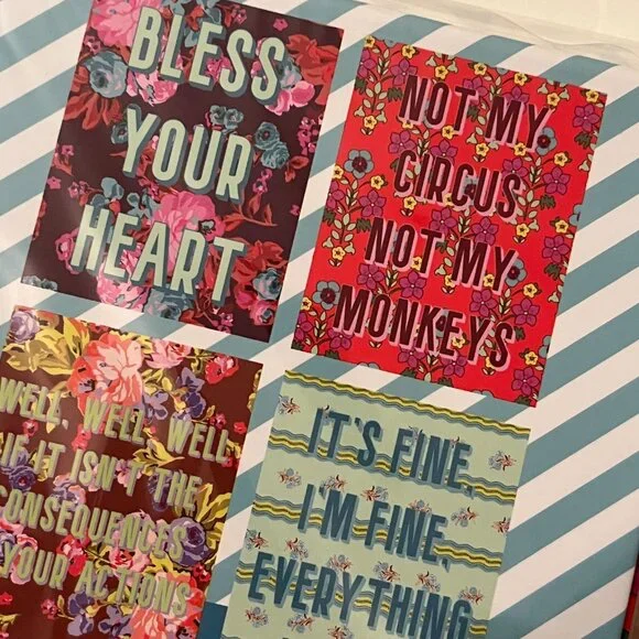 Sarcastic Note Cards Set of Two Boxes Funny Bright Stationery  Gift‎ (NEW)