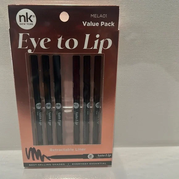 NK Makeup Eye to Eye Auto Eyeliners in Black,Brown,Brown, Choco(6) pack.