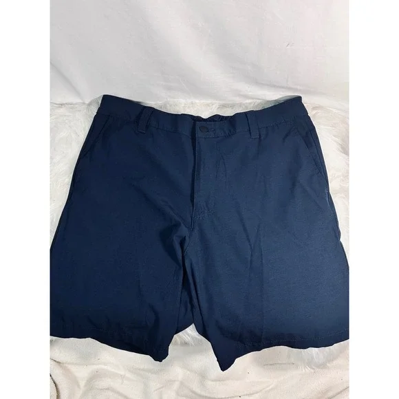 Banana Republic Mens Navy Blue Core Temp Golf Shorts Elastic Back Waist 36‎