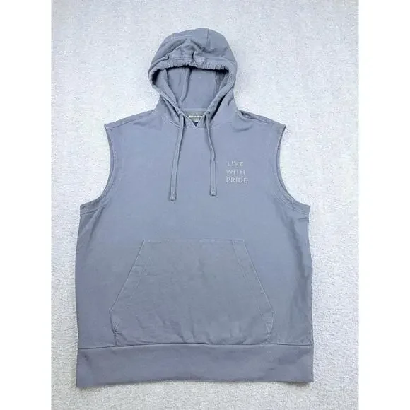 Banana Republic Men's Size Large Live With‎ Pride Cotton Sleeveless Hoodie