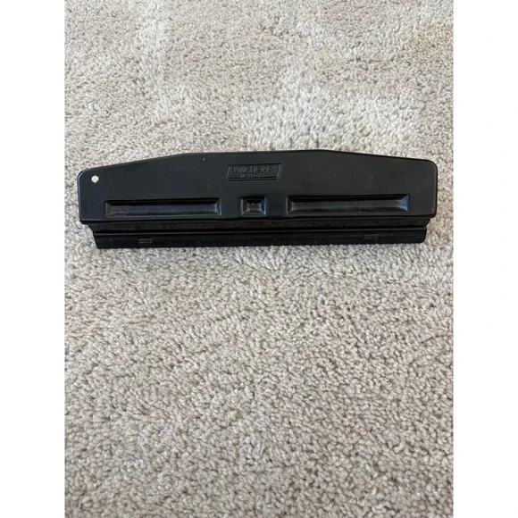 Vintage PUNCHODEX NO P-39 Black 3‎ Hole Punch Standard Paper Hole Made in USA