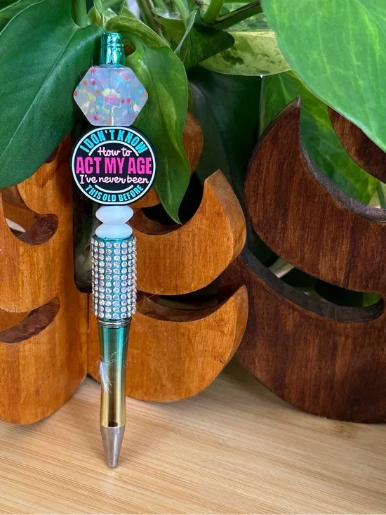 ✨ Handmade Beaded Pen   Silicone Pen | Stylish Everyday Writing + Refill✨