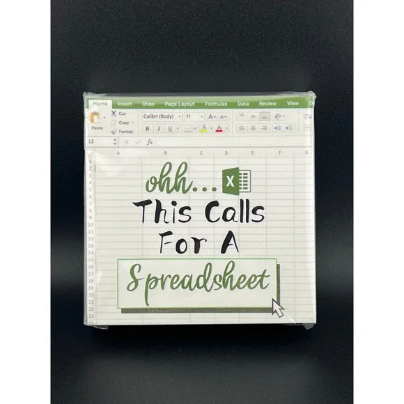Ohh This Calls For A Spreadsheet Funny Excel Sticky Note Pad‎ Office Humor Gift