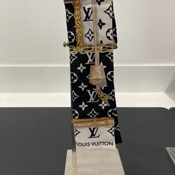 Louis Vuitton Silk Monogram Confidential Bandeau Black (JB1353)