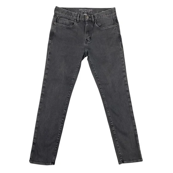 Banana Republic Traveler Slim Fit Stretch Denim Jeans‎ Mens 30 Gray