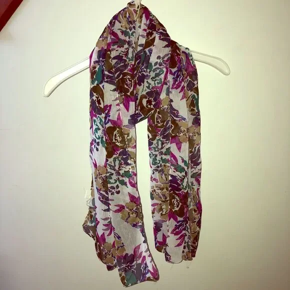 Floral Print Thin Scarf
