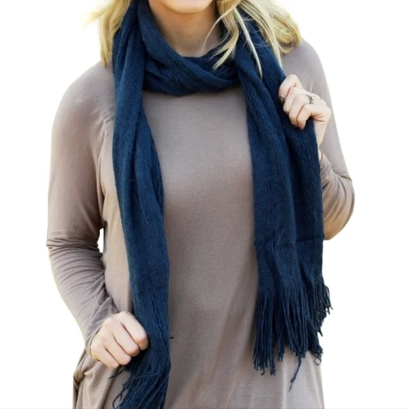 Navy Blue Tube Scarf