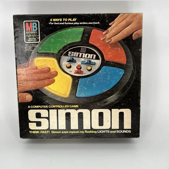 Vintage SIMON Electronic Game USA 1978 Milton Bradley Original Box