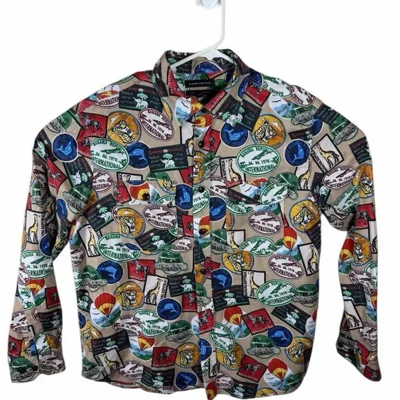 Banana Republic Multicolor Patterned Button Down Shirt
