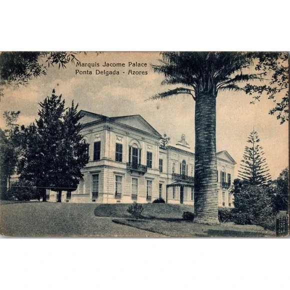 Vintage Marquis Jacome Palace Postcard Ponta Delgada Azores Scenic‎ View