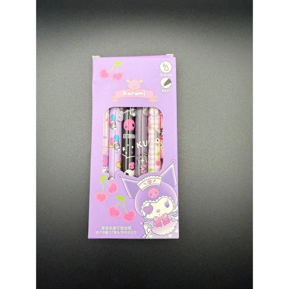 Gel Pens 6 Piece‎ Set 0.5mm Black Ink Fast Drying Retractable