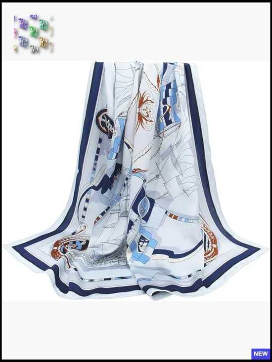 100% Silk Square Scarf Lightweight Headwrap Shawl Versatile Gift Box