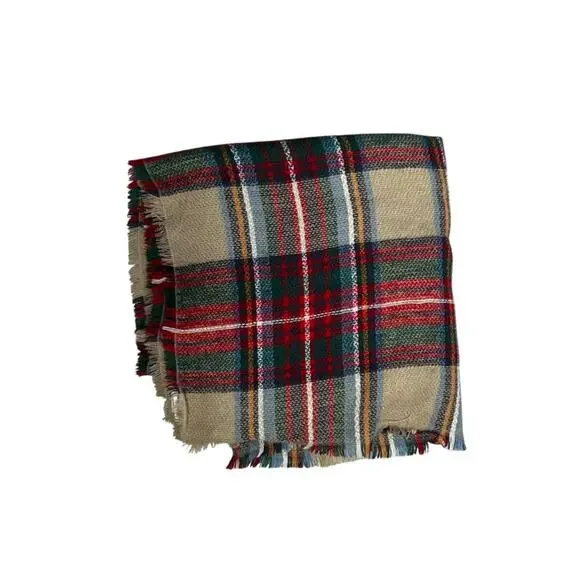 ModCloth Plaid Light Fringe Long Scarf