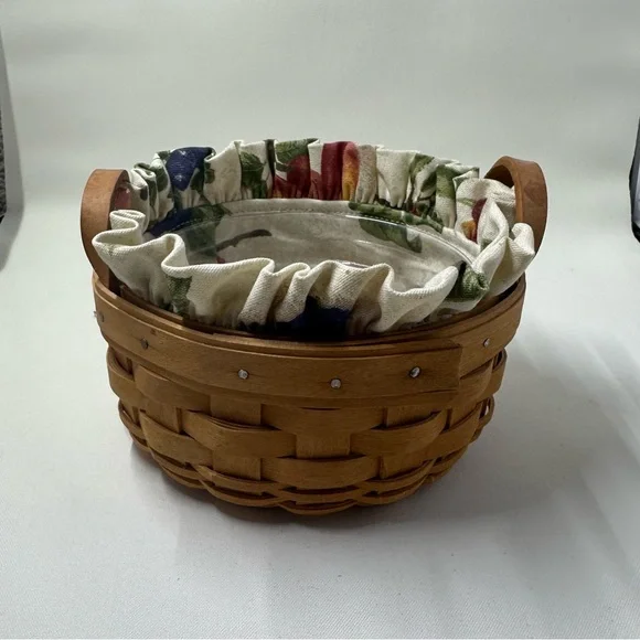 Longaberger Saffron Round Basket Leather Handles‎ Protector/Liner